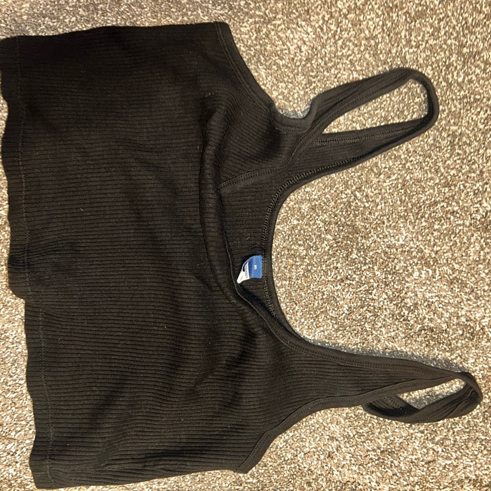 Old Navy Black Ribbed Tank Top